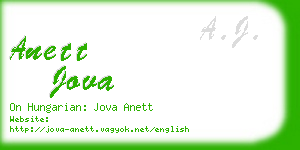 anett jova business card